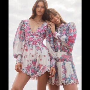 NEW HEMANT & NANDITA mila pleated short dress in tricolor